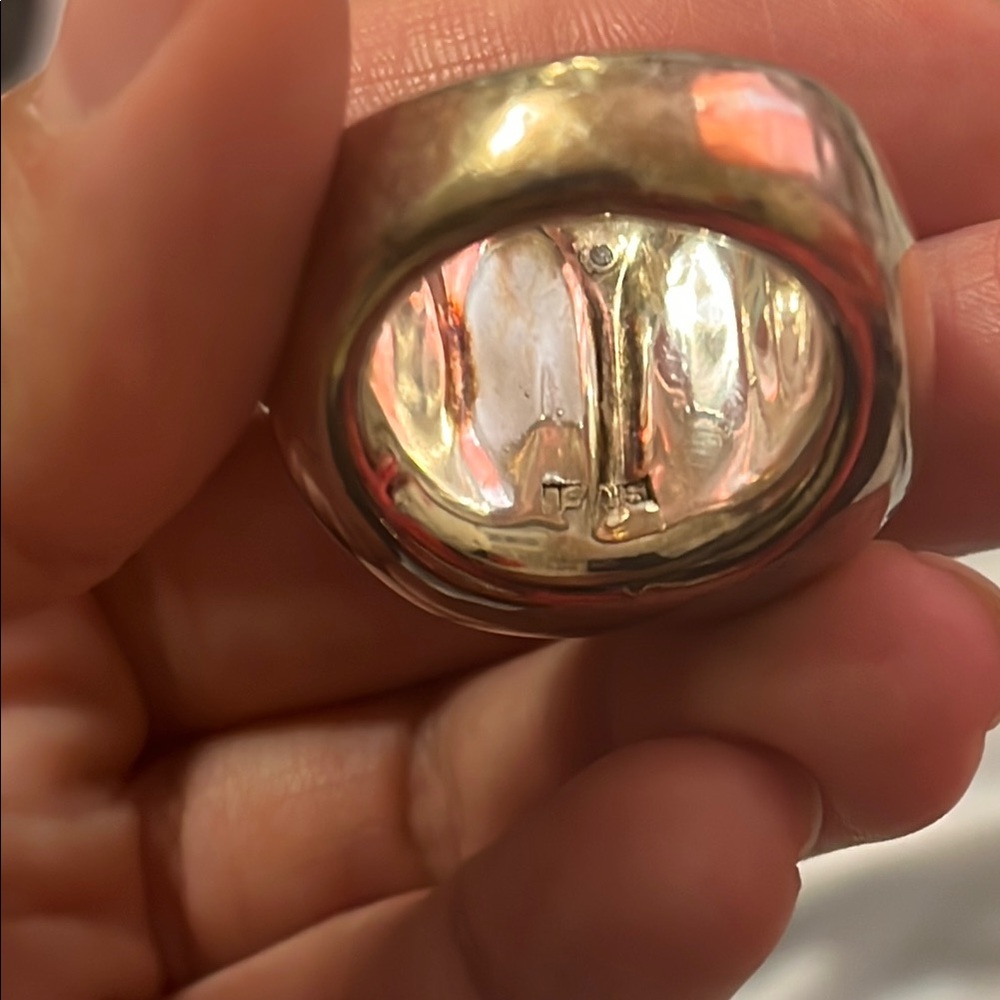 Chunky Silver Ring - image 3